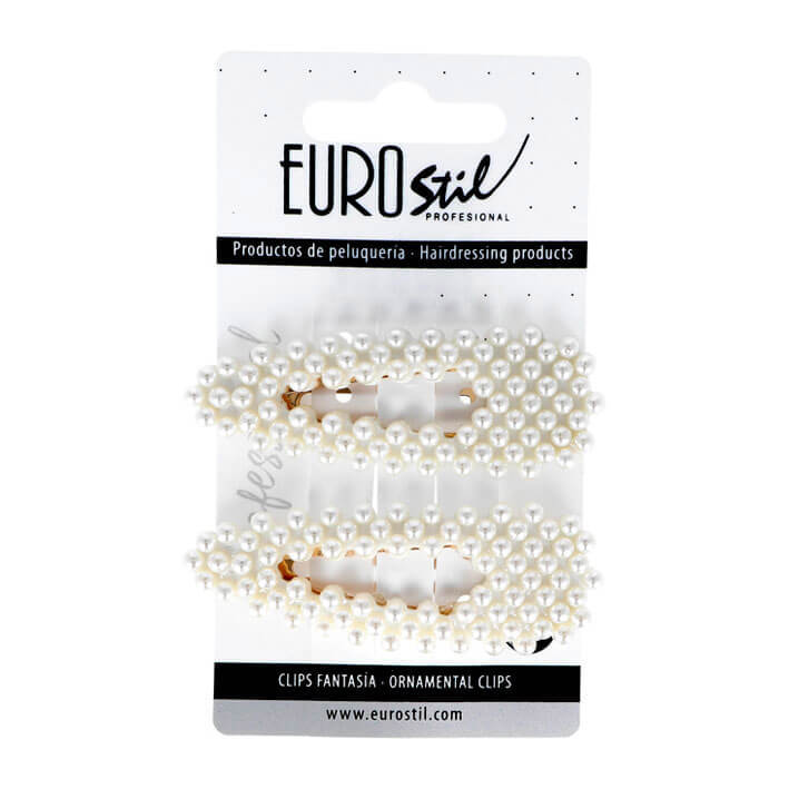AGRAFE AURII CU PERLE SET 2 BUCATI