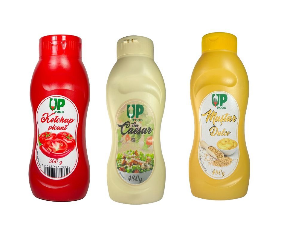 Imagine cu ketkup+caesar+mustar impreuna